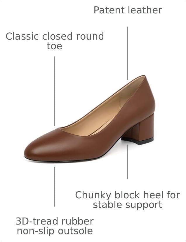 Image of SKYSTERRY Women's Low Heel Dress Pumps Shoes 2 Inch