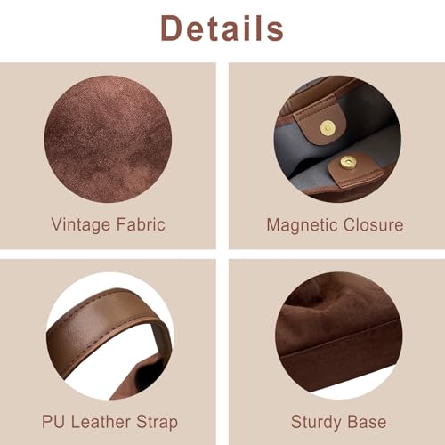 Vintage Suede Tote Bag for Women Autumn Winter 2025 Collection Retro Casual Commute Large Capacity Shoulder Bag4