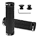 REETEE Poignées de Guidon de vélo Caoutchouc Antidérapant poignées VTT, Double Verrouillages Poignées Guidon Vélo, Poignées de Vélo Ergonomiques pour 22 mm Scooter/Chaise roulante/Bicyclette (Noir)