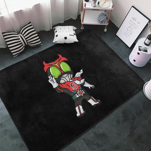 カーペット 仮面ライダーカブト ラグ ラグマット 150×100cm おしゃれ 滑り止め 絨毯 じゅうたん 洗える 室内リビングマット 寝室 居間用 家庭用 オフィス用