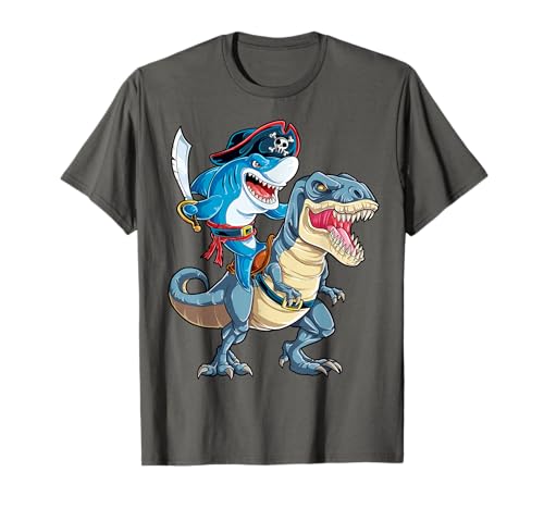 T-shirt Requin Pirate Dinosaure T rex Jawsome Garçons Enfants Hommes T-Shirt