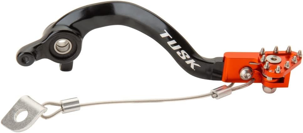 Tusk Aluminum Brake Pedal Orange Tip Compatible with KTM 65 SX 2009-2021