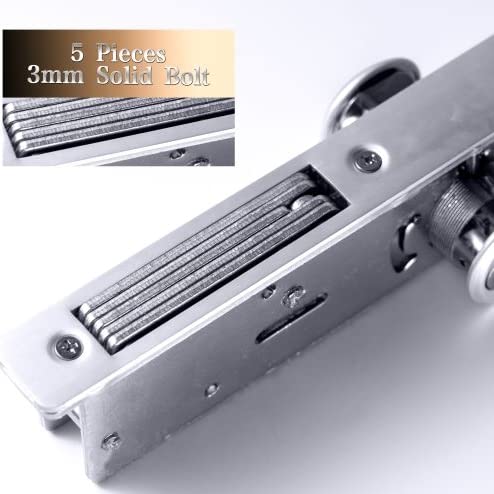 Door Lock Aluminum Storefront Door Lockset Commercial Mortise Lock Double Cylinder Solid Brass Hook Deadbolt Key Door Hardware - 13