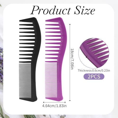 Peine de plástico doble cara 18 cm, pack 2 unidades miniatura 2
