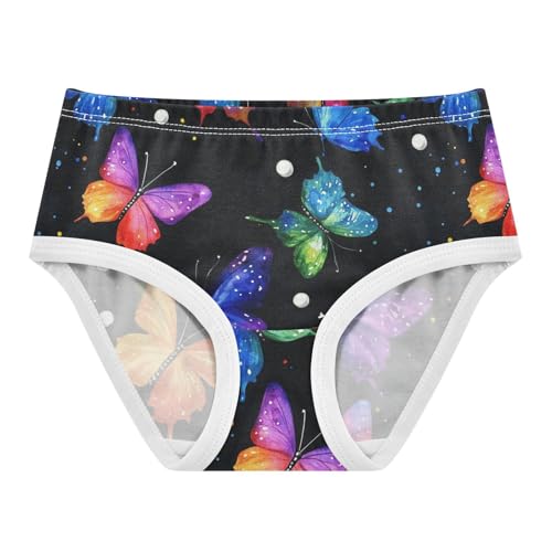 Wusikd Colorful Butterflies Girls' Underwear Cotton Girls Briefs Soft Toddler Underwear 2T