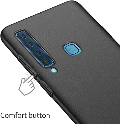 Image of Mobile Back Cover Case for Samsung Galaxy A9 (2018) (Silicone Case|CameraProtection|Black SC1510)