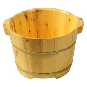Solid Wood Foot Tub, Foot Baths Wood Foot Tub, Foot Tub for Soaking Feet Footbath，Foot Washing Wooden Barrel, Pedicure Barrels Pedicure Bowl Spa Massage