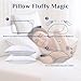 JOLLYVOGUE Pillows Queen Size Set of 4 for Sleeping, Soft and Supportive Bed Pillow with Down Alternative Filling for Side and Back Sleepers, Hotel Collection