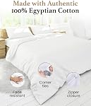 Good Sleep Bedding Queen Couverture de couettes - 100% Couverture de couettes en coton égyptien Reine, 800 TC Bedding C'est la reine, 3 Pc Queen Couette, fermeture à glissière Queen Size Couverture de couette, blanc Couvre la Reine