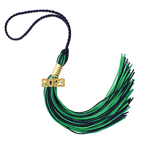 Tassel Depot 2023 Navy/Kelly Graduation Tassel - Every School Color Available - Made in USA