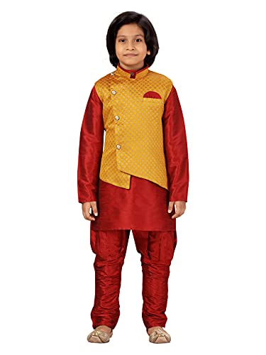 Image of Aarika Boy's Silk Regular Tunic Shirt