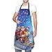 Świąteczny fartuch kuchenny z reniferem Świętego Mikołaja dla kobiet mężczyzn dzieci dziewcząt, regulowany wodoodporny śliniak do gotowania / grillowania/pieczenia / prac w ogrodzie, duży rozmiar z 2 kieszeniami