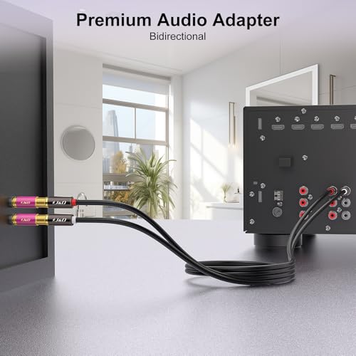 Adaptador de audio RCA a 1/4 pulg. 4 piezas miniatura 4