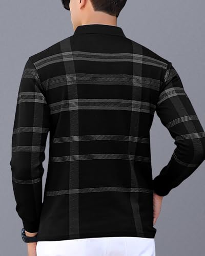 Image of Noble Monk Men's Polo Neck Full Sleeves T-Shirt | Causal Tshirt for Men