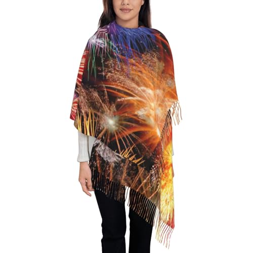 Beautiful Fireworks Print Scarfs For Women Scarf Soft Long Fashion Scarves Wrap Shawl2