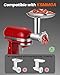 Rafbar Sausage Stuffer Kit for Kitchenaid KSMMGA Meat Grinder Attachment, Sausage Attachment for Kitchenaid, 3 Stainless Steel Stuffing Tubes Plus 1 Retainer