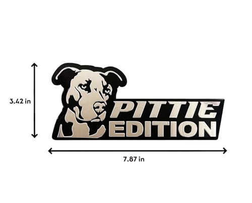 Image of Dog Edition 3D Car Badge, Laser Cutting Metal Emblem, Cute Dogs Decals (Pittie)