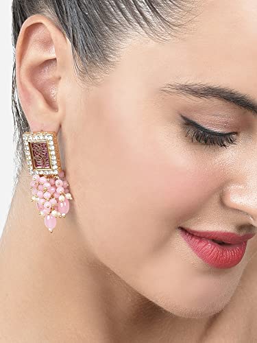 Traditional Drop Earrings with Clustered Beads