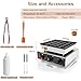 GDDGHS Mini Pancake Maker Machine, 25PCS Mini Dutch Pancake Baker Maker Commercial, Stainless Steel, Temp & Time Control, 110V 950W Commercial Pancake Maker with Accessories