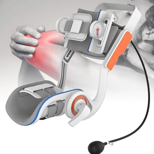 LHQYA Entrenador De Estiramiento De Codo, Dispositivo De Rehabilitación De La Articulación del Codo con Presurización De Bolsa De Aire Y Dial De Ángulo, Ajustable De -15° a 150°