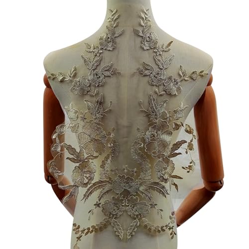 ポリエステル刺繍の花のアップリケ女性のドレスの手作りのウェディングドレスの装飾幾何学的パターンブライダルサッシュブローチ