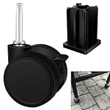 Caster Wheel Gas Grills/Stem Style Locking Swivel Caster 6414 306414 for Weber, Genesis, Summit, Silver, Spirit Gas Grills, Includes Insert (2 5/16