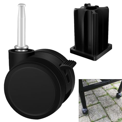 Caster Wheel Gas Grills/Stem Style Locking Swivel Caster 6414 306414 for Weber, Genesis, Summit, Silver, Spirit Gas Grills, Includes Insert (2 5/16