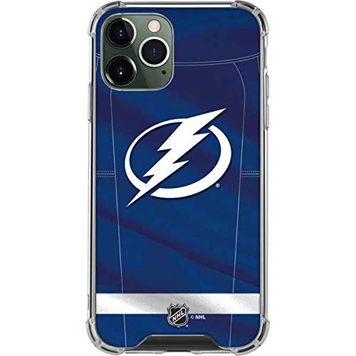 Skinit Clear Phone Case Compatible with iPhone 12 Pro Max - Officially Licensed NHL Tampa Bay Lightning Jersey Design