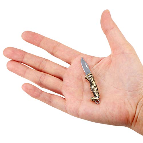 Miniature Gadgets Pocket Knife, Eastern Delights EDC Ultra Smallest Multifunction Cutting Blade Tool (Eagle Handle)