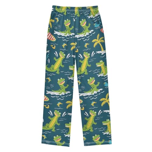 Pajama Pants Crocodile Surfer Long Sleep Pants Lounge Bottoms2