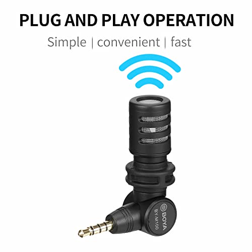 Boya Condenser Microphone, By-M110 Plug And Play Mic With Omnidirectional Condenser For Smartphones, Computer, Pc, Laptop, Tablet, Youtube, Facebook, Tiktok #TOP3