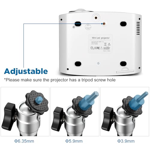 Dawasapat Mini Ceiling Projector Mount Bracket- Adjustable Tilt&Swivel Hanging Projector Holder Wall Mount Hanger Rack Stand For Mini Projector With 2 Free Adapters thumb #6