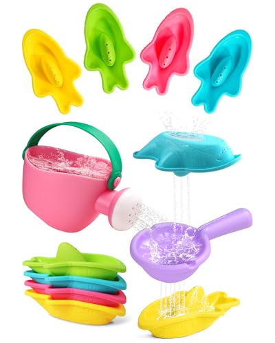 Image of Fajiabao Baby Bath Toys for Kids Ages 1-3 Toddler Bath Toys Mold Free for 12+ Months Bathtub Beach Sand Pool Water Table Toys for 1 2 3 4 5 6 Years Old Girls Boys Gifts (6 PCS)