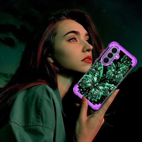 Casetego for Galaxy S26 Plus Case,Glow in The Dark Three Layer Heavy Duty Sturdy Shockproof Full Protection Rugged Hard PC+Soft TPU Bumper Case for Samsung Galaxy S26 Plus 5G 6.7 inch,Dull Purple - image 8