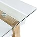 Poly and Bark Segovia Glass Top Desk in Natural (Natural)