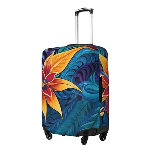 Luggage Cover Protector Washable Stretch Suitcase Protector Tropical Leaves Pattern for Tribal Design Suitcase Cover Anti-Scratch Travel Baggage Covers Fits 18-32 Inch Luggage Protectors2