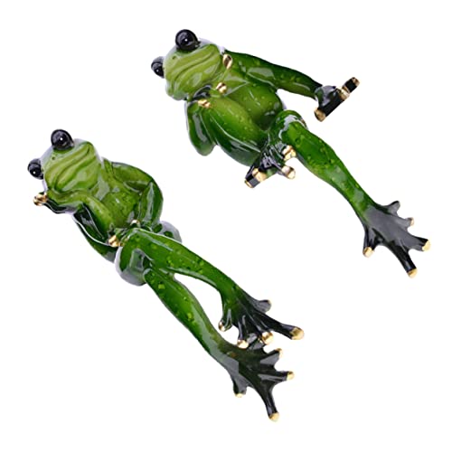 Garneck Frosch Deko Garten Figuren 2er Set – Sitzende Frosch...