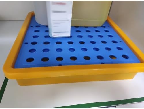 Leakproof Spill Containment Tray - Durable Plastic Pallet for 1 Drum, 1.3 Gallon Sump, Ideal for Basement & Industrial Use, Square Spill Kit Solution, 13x13 Inch