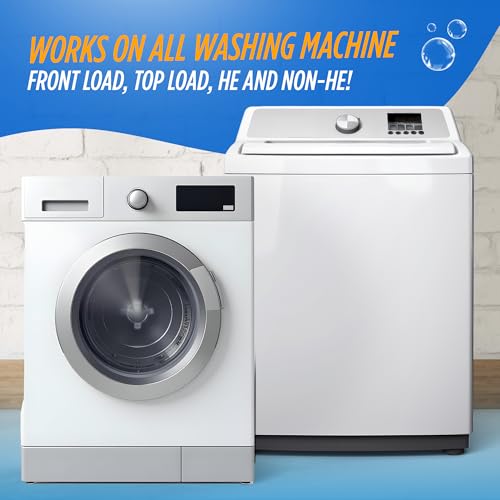 Washing Machine Cleaner for All Washers (Top Load, Front Load, HE and Non-HE), Natural Citrus Fragrance, Four Cleanings Per Bottle, Septic Safe, 16 Fl Oz