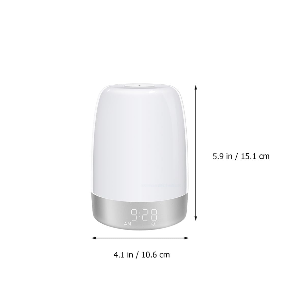 Artibetter Veilleuse de Réveil LED Tactile Mode Réveil Coloré, Minuterie Intégrée, en Abs Blanc pour Chambre à Coucher