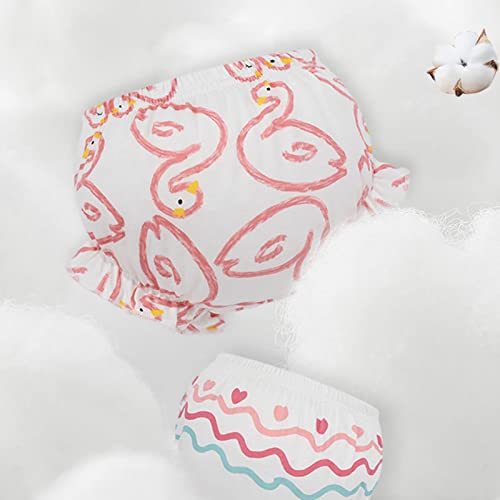 Infant Baby Girls Underpants Cartoon Print Underwear Shorts Cotton Ruffled Toddler Briefs Long Underwear3