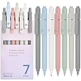 Donse Gel Pens: 7 Pcs 0.5mm Quick Dry Black Ink Fine Point Smooth Writing Pens - High-End Series Ballpoint for Office School Supplies Christmas Stocking Stuffers Gifts for Women Men Nurse Teacher