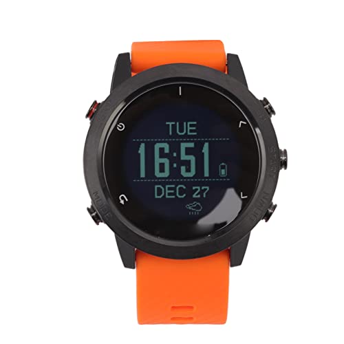 Reloj para Hombre, Reloj de Buceo Submarino de 100 M, Reloj Inteligente GPS con Profundidad/Tiempo de Buceo, Temperatura, Reloj Despertador, Brújula, Pronóstico del Tiempo, Pistas,(Naranja)