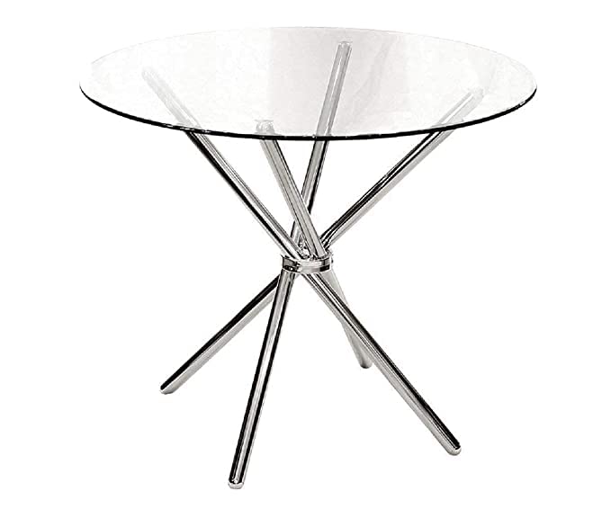 GoKoo Stainless Steel Contemporary Hydra Modular Dining Table with Cross Metal Stand Without Glass for Home Dining Room Cafeteria Garden Living Room Office-image-24