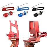 FUNTRESS Archery Cushion Plunger and Magnetic Arrow Rest Set Screw-in Pressure Button Metal Arrow Rest for Recurve Bow (Right-Hand, Blue)