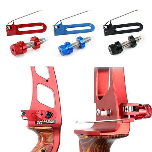 FUNTRESS Archery Cushion Plunger and Magnetic Arrow Rest Set Screw-in Pressure Button Metal Arrow Rest for Recurve Bow (Right-Hand, Blue)