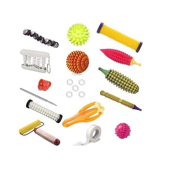 AHCS Accupressure Massager Tools Kit with Full Body Power Rollers, Massagers & Star Magnets finger massager Acupressure Kit Fitness Kit Home Gym Combo (set of 16)