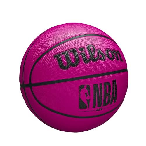 Image of WILSON NBA DRV Outdoor Basketball with Pump - Pink, Size 5-27.5 inch