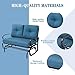 Incbruce Outdoor Swing Glider Rocking Chair Patio Bench for 2 Person, Garden Loveseat Seating Patio Steel Frame Chair Set with Cushion, Peacock Blue