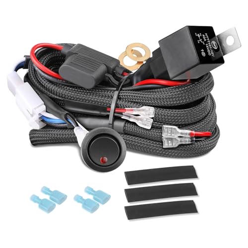 Wiring Harness 2 Lead, Fastchoy Auto 12v Nylon LED Light Bar Wiri...
